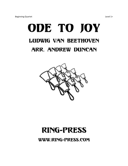 Free Sheet Music Ode To Joy Beginning Handbell Quartet Easy