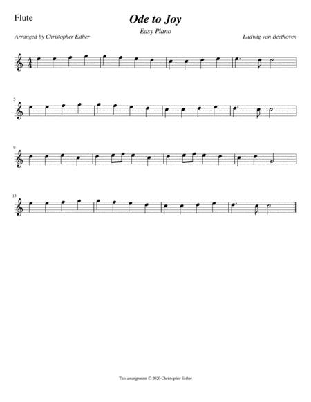 Ode To Joy Flute Sheet Music