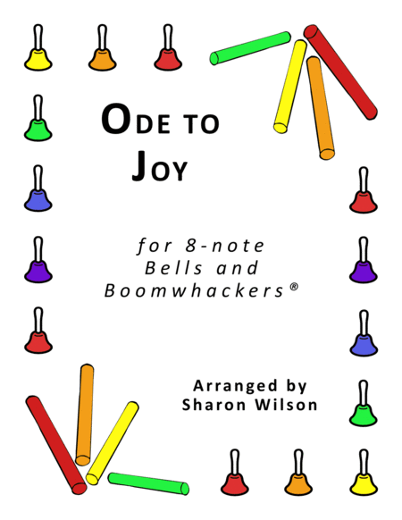 Ode To Joy For 8 Note Bells And Boomwhackers With Black And White Notes Sheet Music