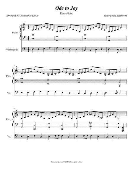 Ode To Joy Piano And Cello Sheet Music