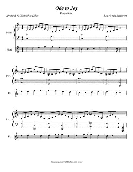 Free Sheet Music Ode To Joy Piano And Flute