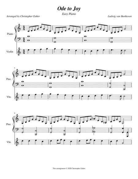 Ode To Joy Piano And Violin Sheet Music