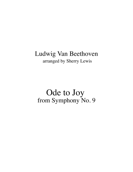 Ode To Joy String Duo For String Duo Sheet Music