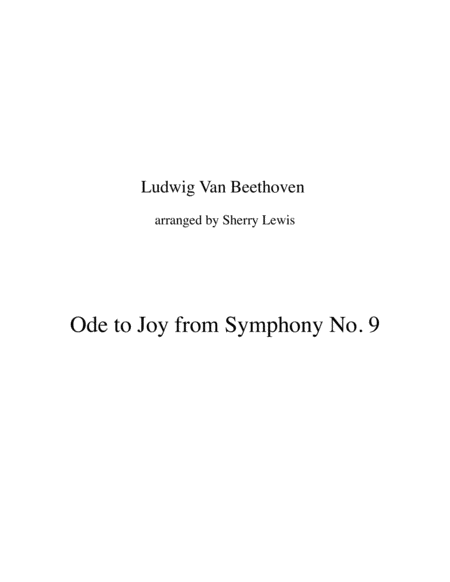 Ode To Joy String Quartet For String Quartet Sheet Music