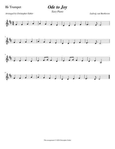 Free Sheet Music Ode To Joy Trumpet