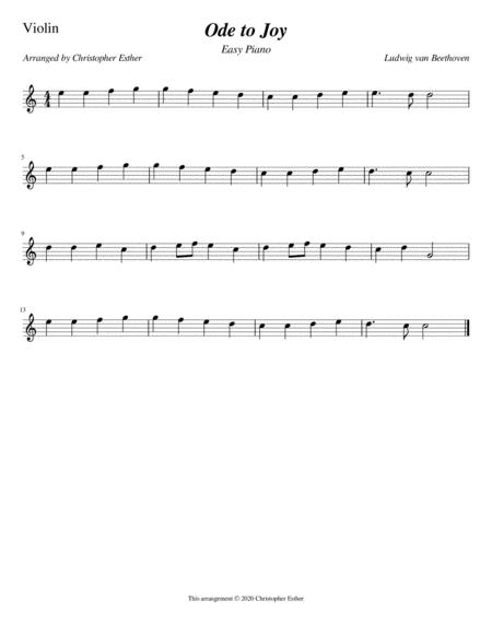 Free Sheet Music Ode To Joy Violin
