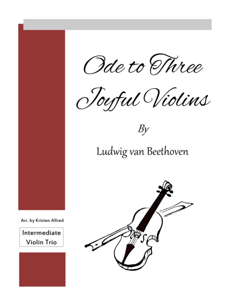 Free Sheet Music Ode To Three Joyful Violins Ode To Joy