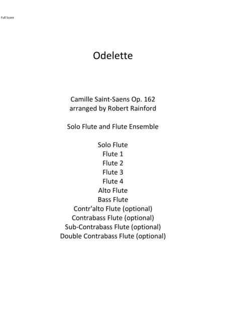 Free Sheet Music Odelette