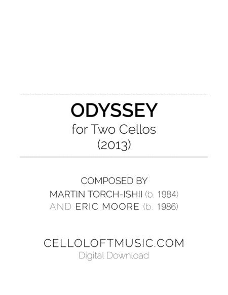 Free Sheet Music Odyssey For Two Cellos