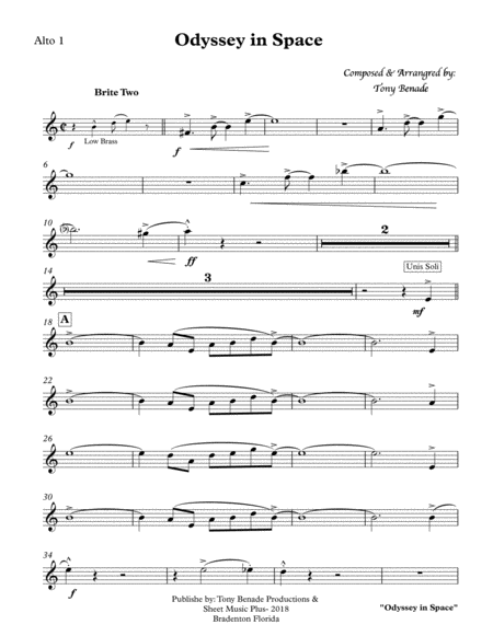 Odyssey In Space Sheet Music