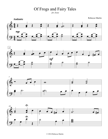 Free Sheet Music Of Frogs And Fairy Tales