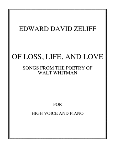 Of Loss Life And Love Sheet Music