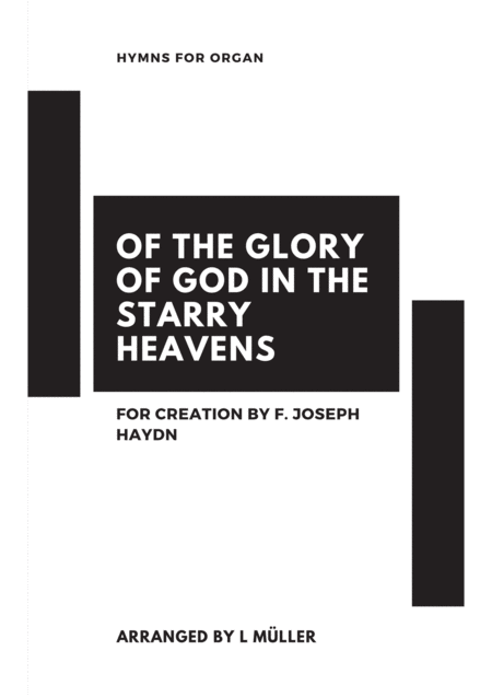 Of The Glory Of God In The Starry Heavens Sheet Music