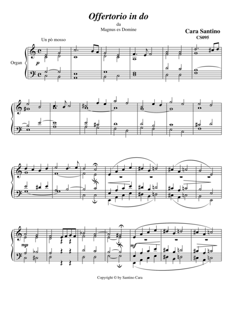 Offertory In C Major For Organ Sheet Music