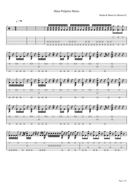 Oficina G3 Meus Prprios Meios Bateria Completa Sheet Music