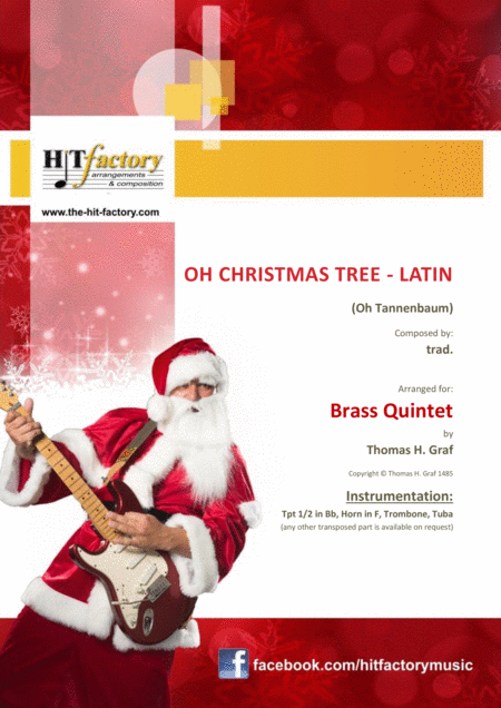 Free Sheet Music Oh Christmas Tree Latin Oh Tannenbaum Brass Quintet