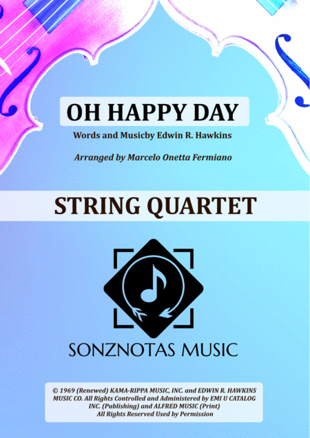 Oh Happy Day Sheet Music For String Quartet Score And Parts Sheet Music