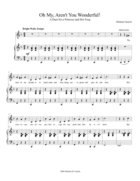 Oh My Arent You Wonderful Sheet Music