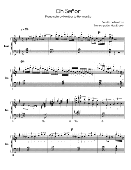 Free Sheet Music Oh Seor Piano Solo