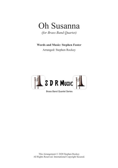 Oh Susanna For Brass Band Quartet Sheet Music