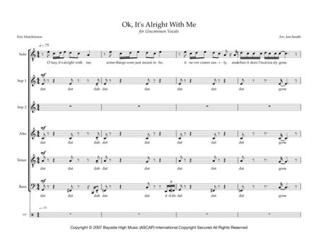 Ok Its Alright With Me Sheet Music