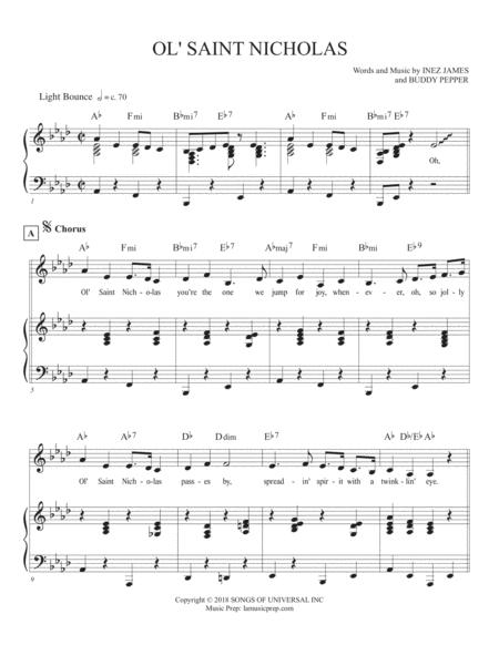 Free Sheet Music Ol Saint Nicholas