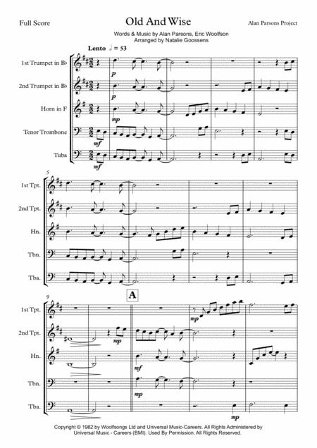 Free Sheet Music Old And Wise