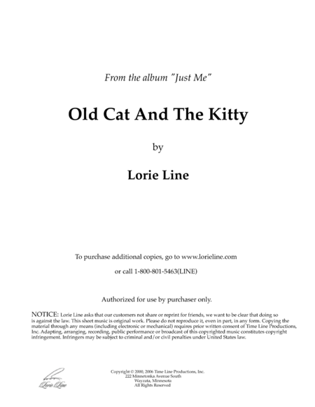 Old Cat And The Kitty Sheet Music