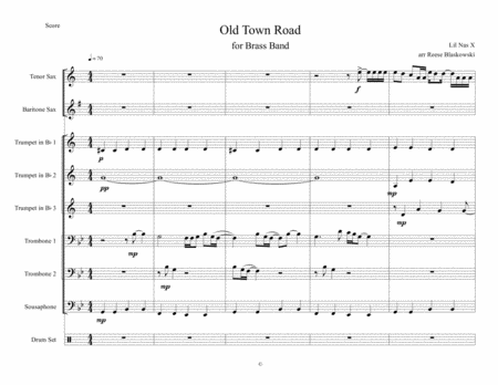 Free Sheet Music Old Town Road Brass Band