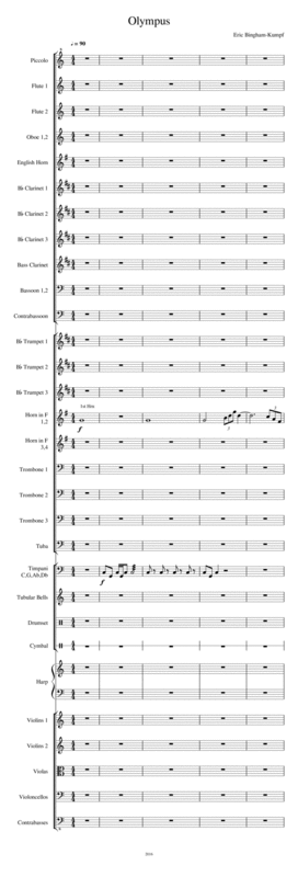 Olympus Sheet Music