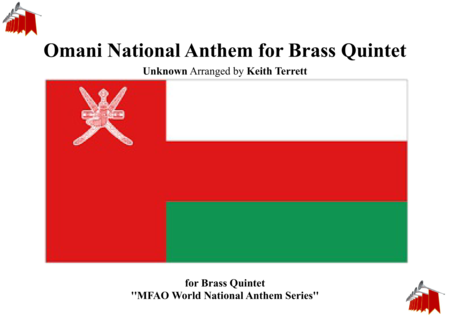 Free Sheet Music Omani National Anthem For Brass Quintet Sultans Anthem