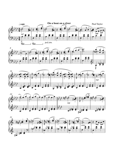 On A Boat On The River Sheet Music