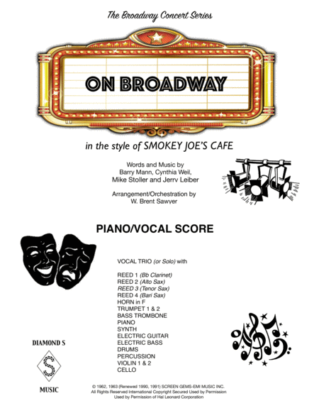 On Broadway Piano Vocal Score Sheet Music