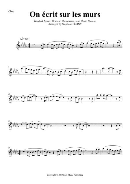 Free Sheet Music On Crit Sur Les Murs Karaok For Oboe
