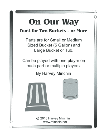 On Our Way Duet For Two Buckets Or More Sheet Music