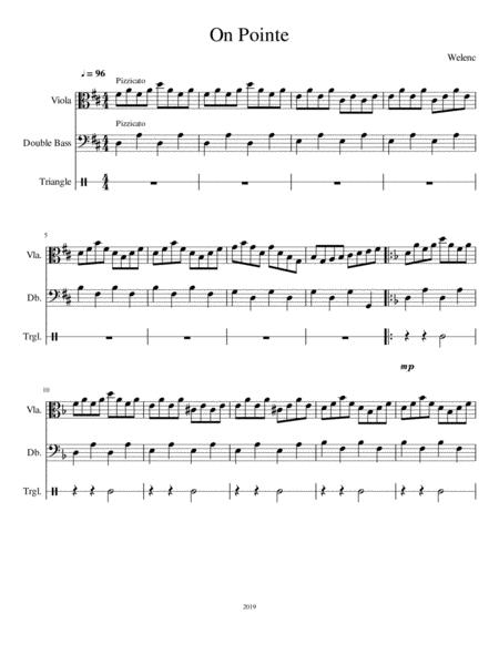 Free Sheet Music On Pointe From 3 Dances For Viola Bass Percussion