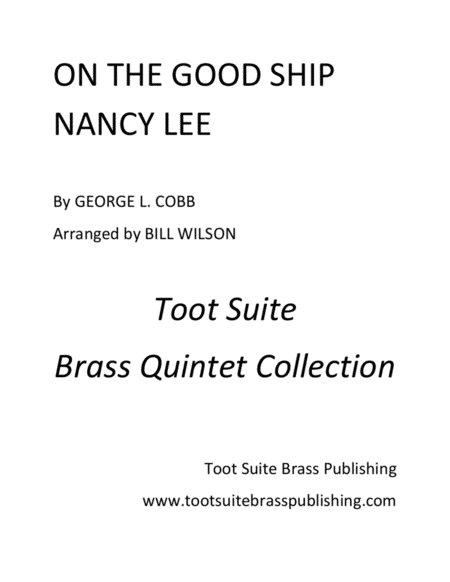 Free Sheet Music On The Good Ship Nancy Lee