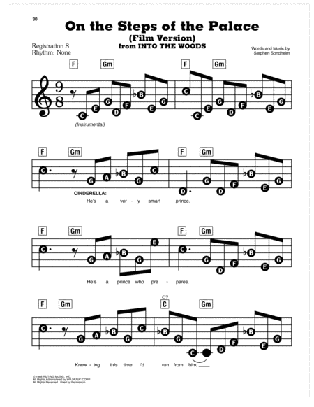 On The Steps Of The Palace Film Version From Into The Woods Sheet Music