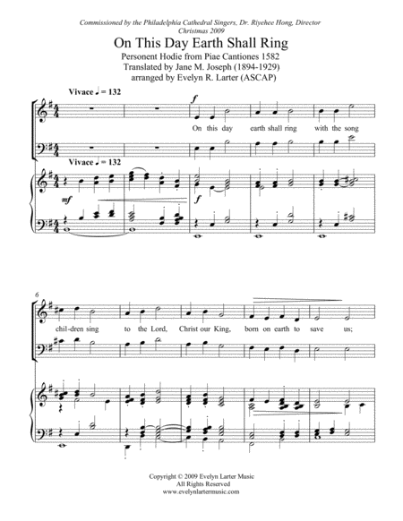 On This Day Earth Shall Ring Sheet Music