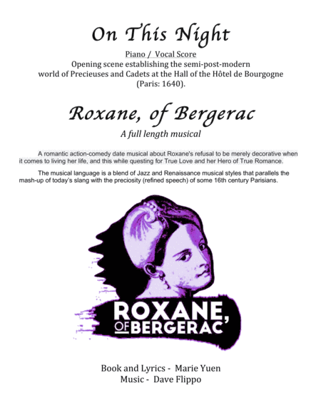 Free Sheet Music On This Night From Roxane Of Bergerac A Full Length Musical Includes Reprise