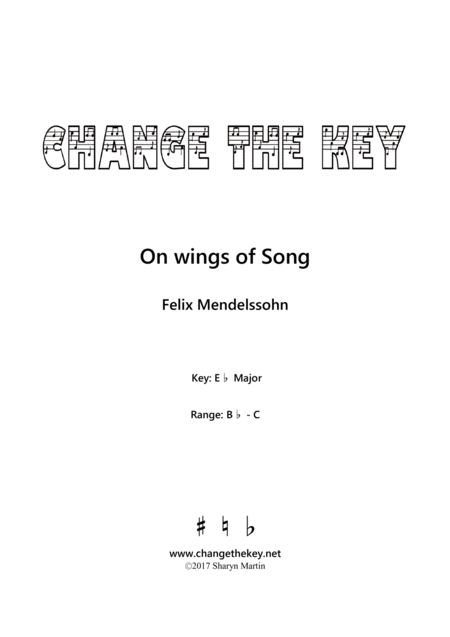 On Wings Of Song Eb Major Sheet Music