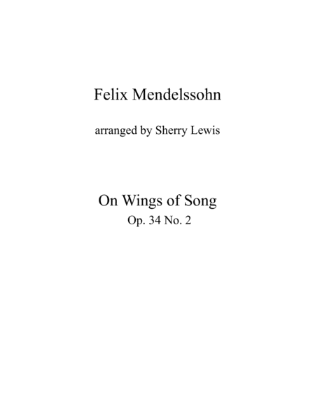 Free Sheet Music On Wings Of Song String Duo For String Duo