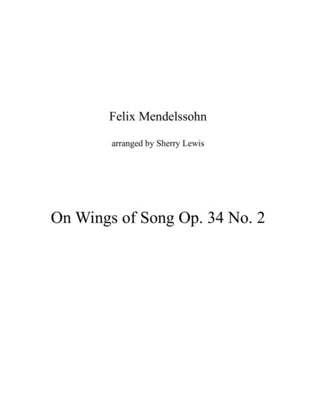 On Wings Of Song String Trio For String Trio Sheet Music