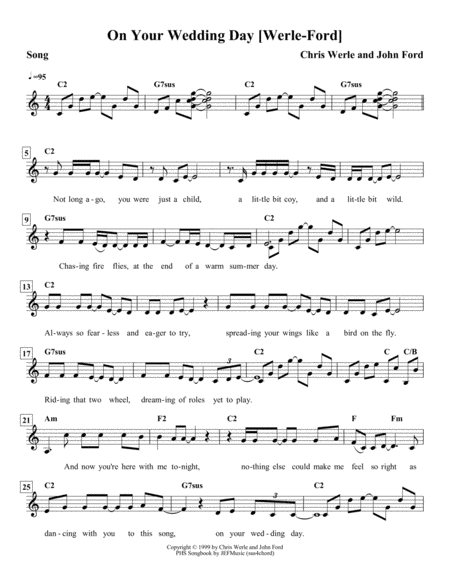 On Your Wedding Day Sheet Music