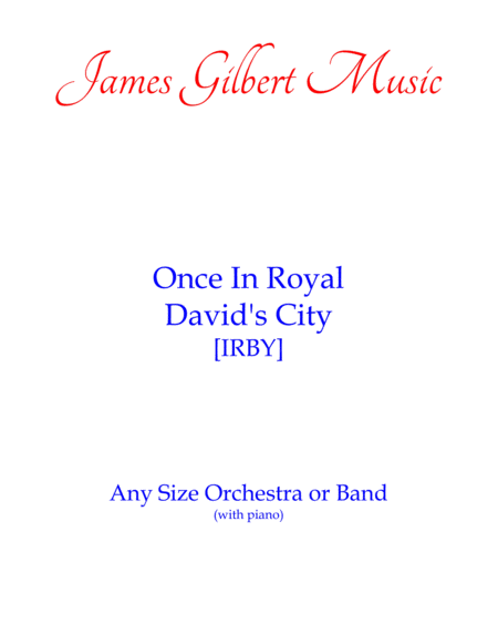 Once In Royal Davids City Any Size Church Orchestra Series Sheet Music