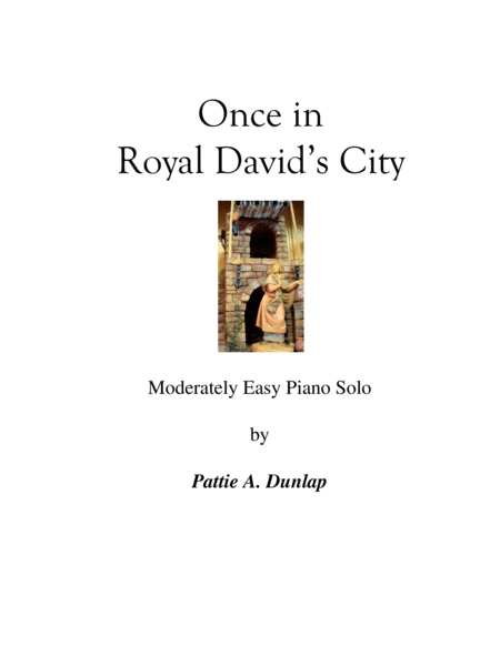 Once In Royal Davids City L H Melody Sheet Music