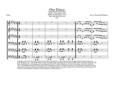 Free Sheet Music One Dance