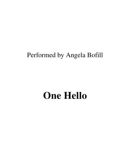 One Hello Lead Sheet Performed By Angela Bofill Sheet Music