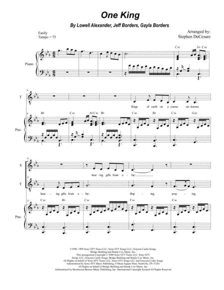 One King Duet For Soprano And Tenor Solo Sheet Music