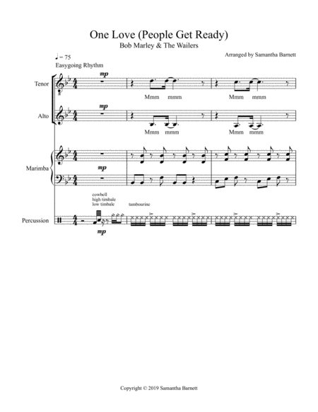 One Love People Get Ready Sheet Music